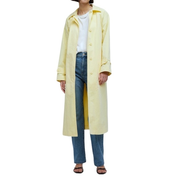 Madewell Classic Belted Trench Coat In Candlelight Yellow - Picture 1 of 9